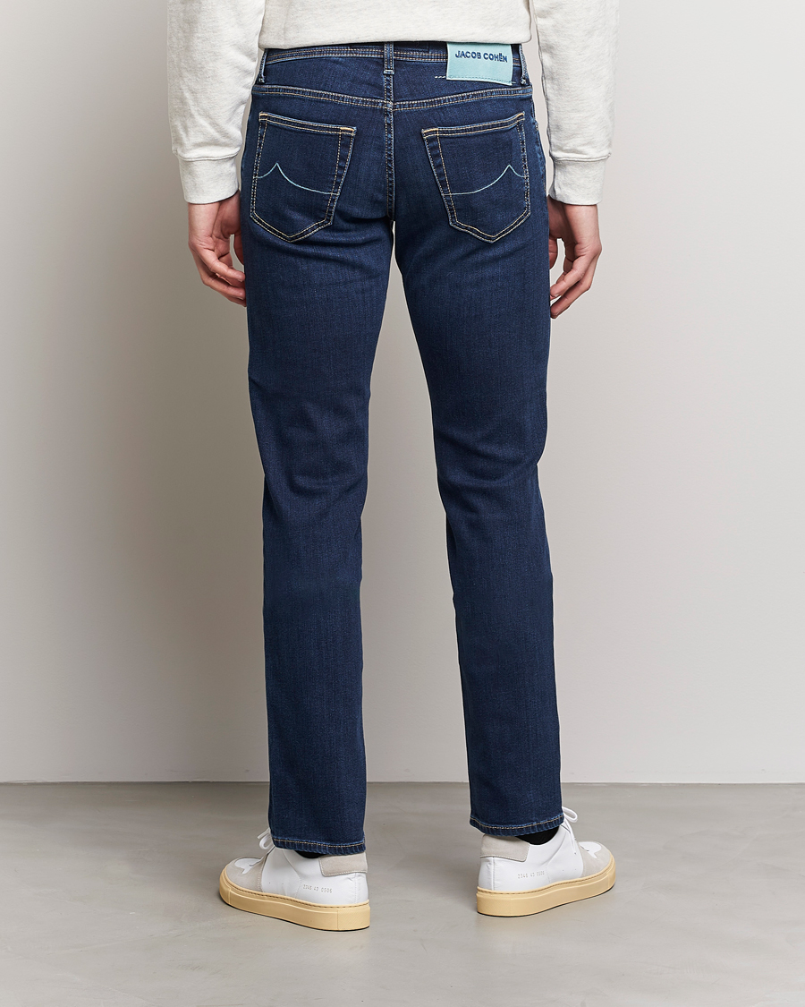 Herren | Jeans | Jacob Cohën | Nick Slim Fit Stretch Jeans Dark Blue