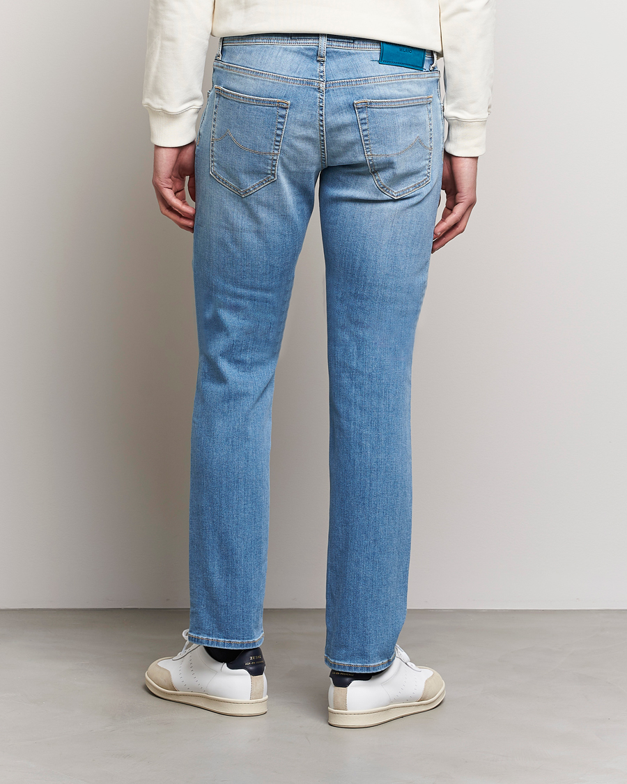 Herren | Jeans | Jacob Cohën | Nick Slim Fit Stretch Jeans Light Blue