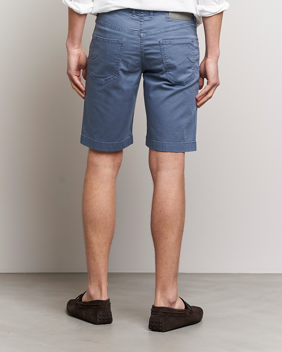 Herren | Shorts | Jacob Cohën | Nicolas Cotton Twill Shorts Blue Grey