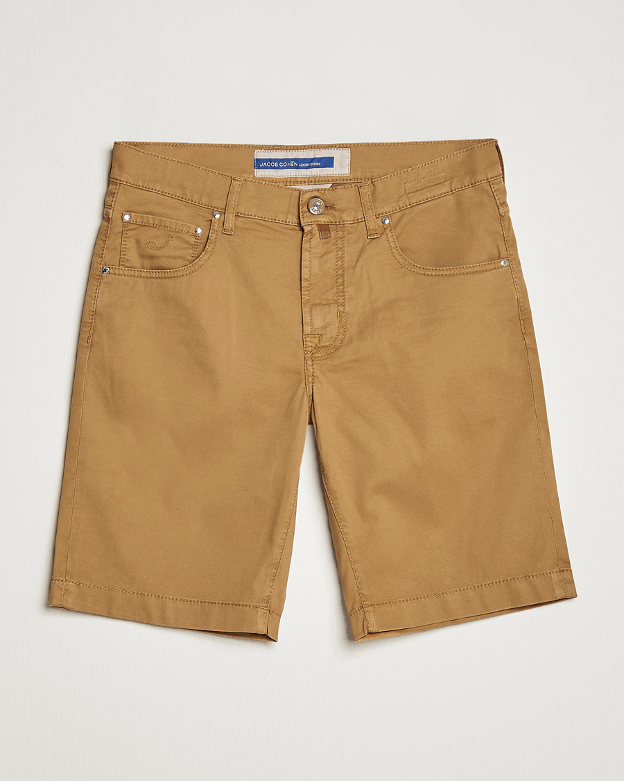 Herren | Shorts | Jacob Cohën | Nicolas Cotton Twill Shorts Beige