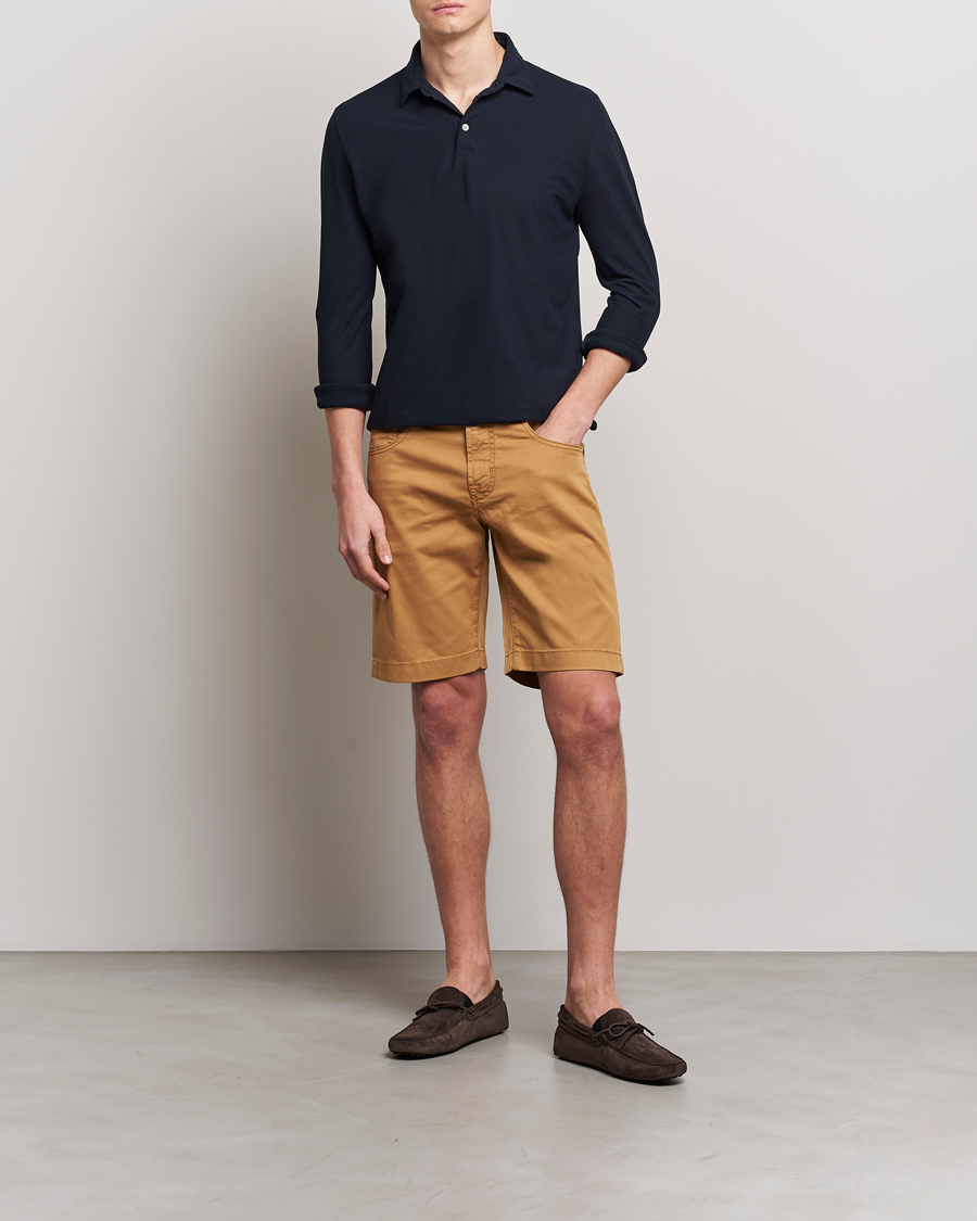 Herren | Shorts | Jacob Cohën | Nicolas Cotton Twill Shorts Beige