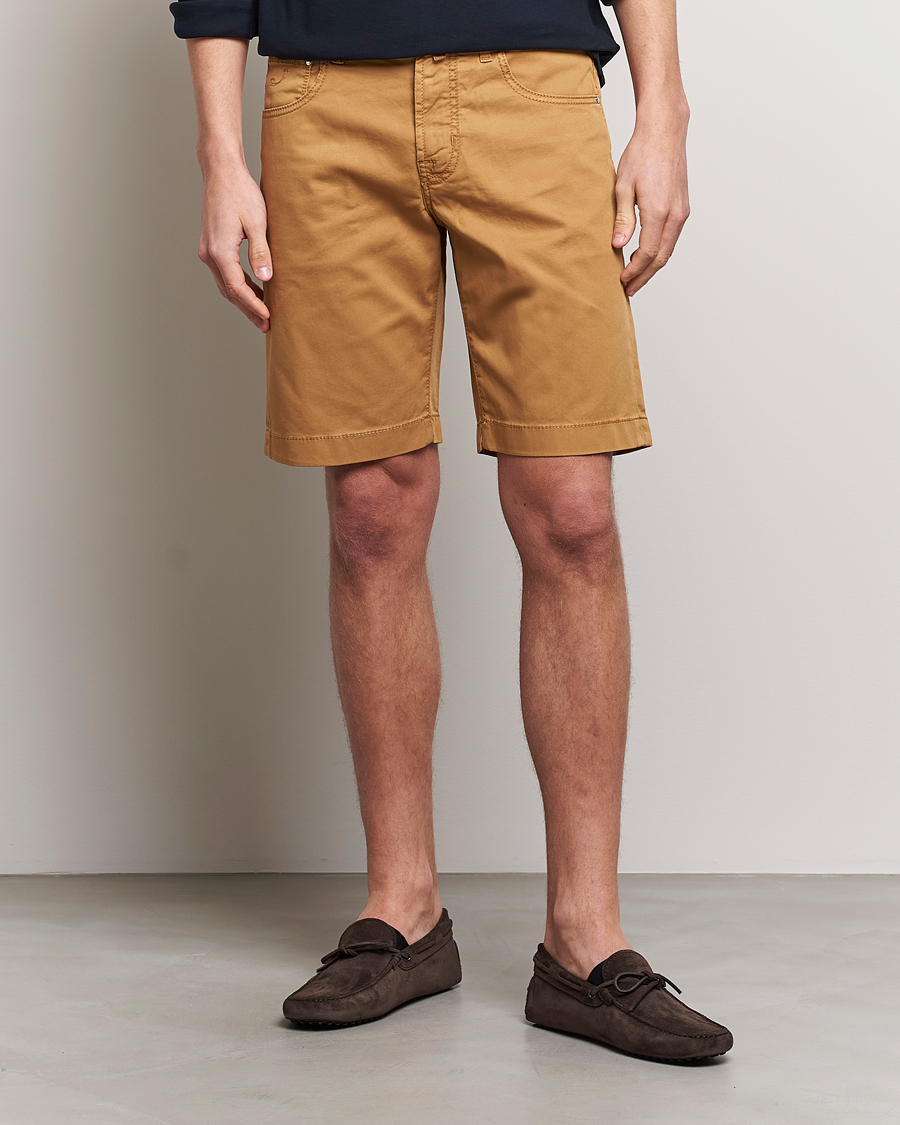Herren | Shorts | Jacob Cohën | Nicolas Cotton Twill Shorts Beige