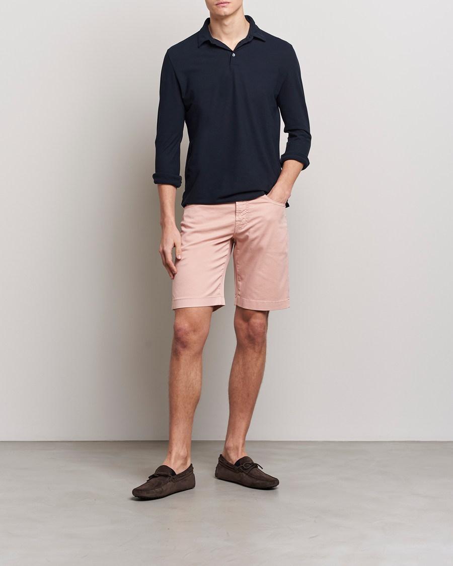 Herren | Shorts | Jacob Cohën | Nicolas Cotton Twill Shorts Pink