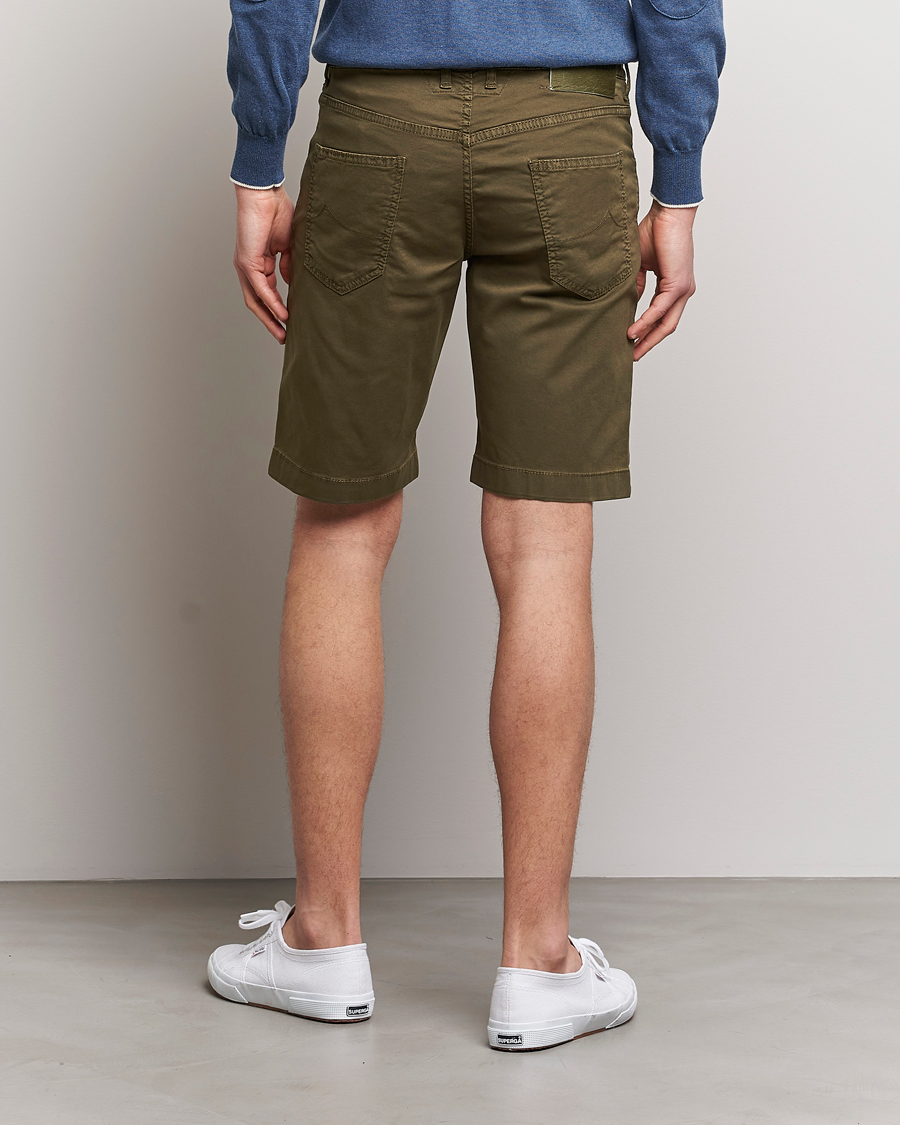 Herren | Shorts | Jacob Cohën | Nicolas Cotton Twill Shorts Olive