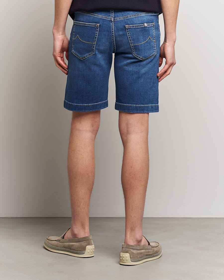 Herren | Shorts | Jacob Cohën | Nicolas Jeans Shorts Mid Blue