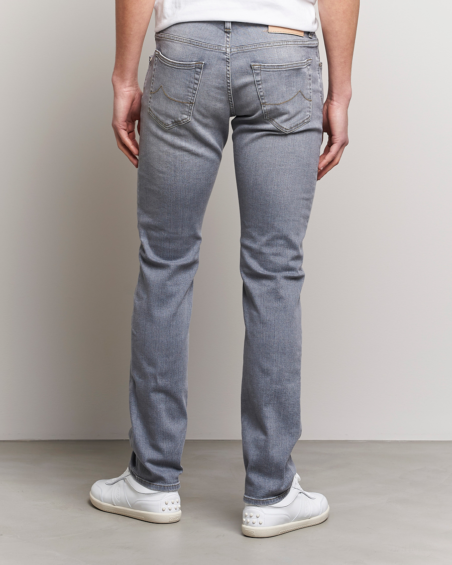 Herren | Jeans | Jacob Cohën | Nick Slim Fit Stretch Jeans Light Grey
