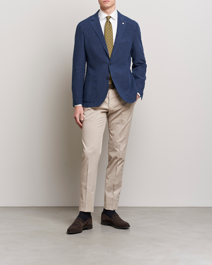 Herren | Sakkos | L.B.M. 1911 | Jack Regular Fit Linen Blazer Navy