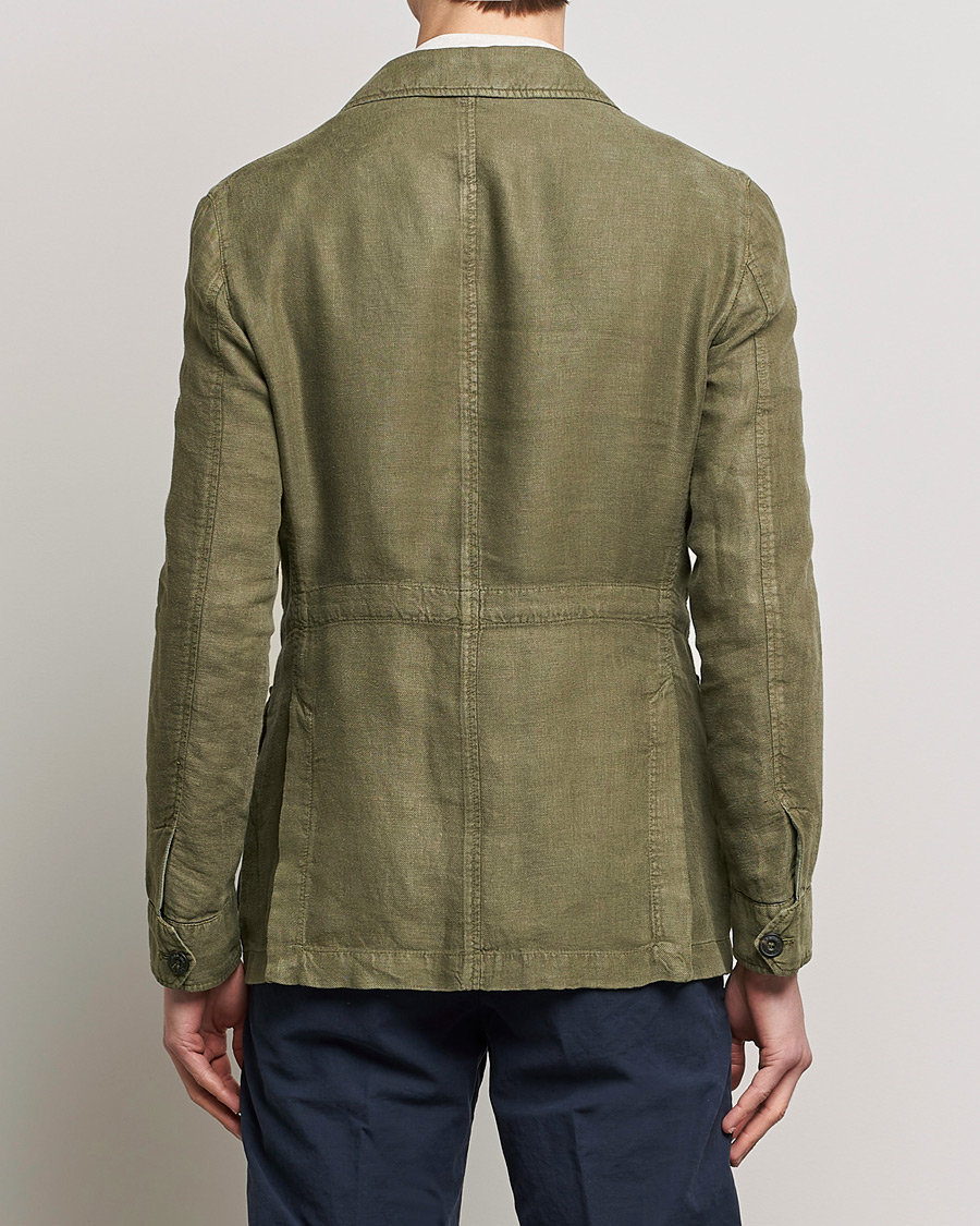 Herren | Sakkos | L.B.M. 1911 | Linen Safari Jacket Olive