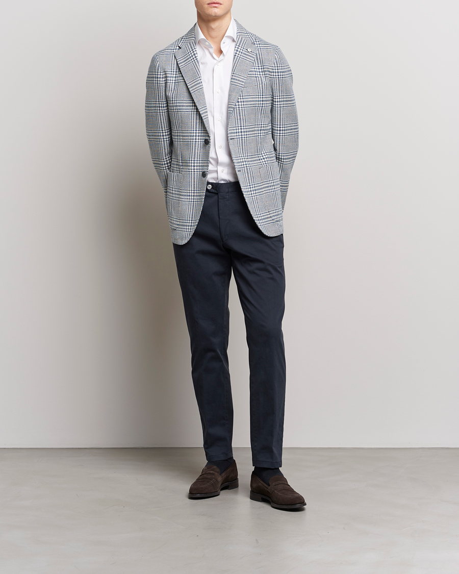 Herren | Sakkos | L.B.M. 1911 | Jack Regular Fit Houndstooth Checked Blazer Blue