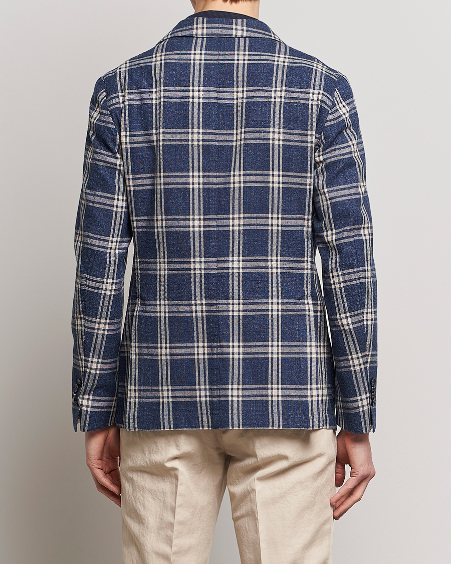 Herren | Sakkos | L.B.M. 1911 | Jack Regular Fit Checked Cotton Blazer Blue