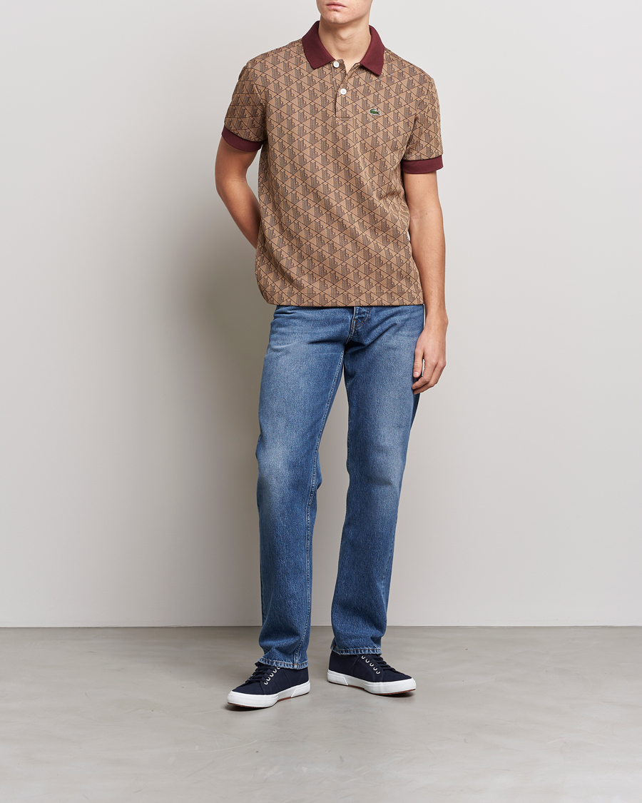 Herren | Poloshirts | Lacoste | Classic Fit Monogram Polo Viennese/Expresso
