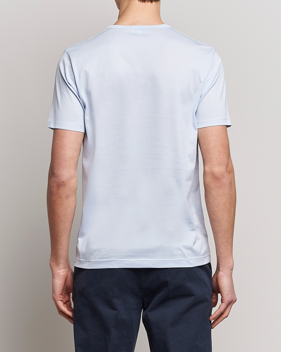 Herren | T-Shirts | Sunspel | Crew Neck Cotton Tee Pastel Blue