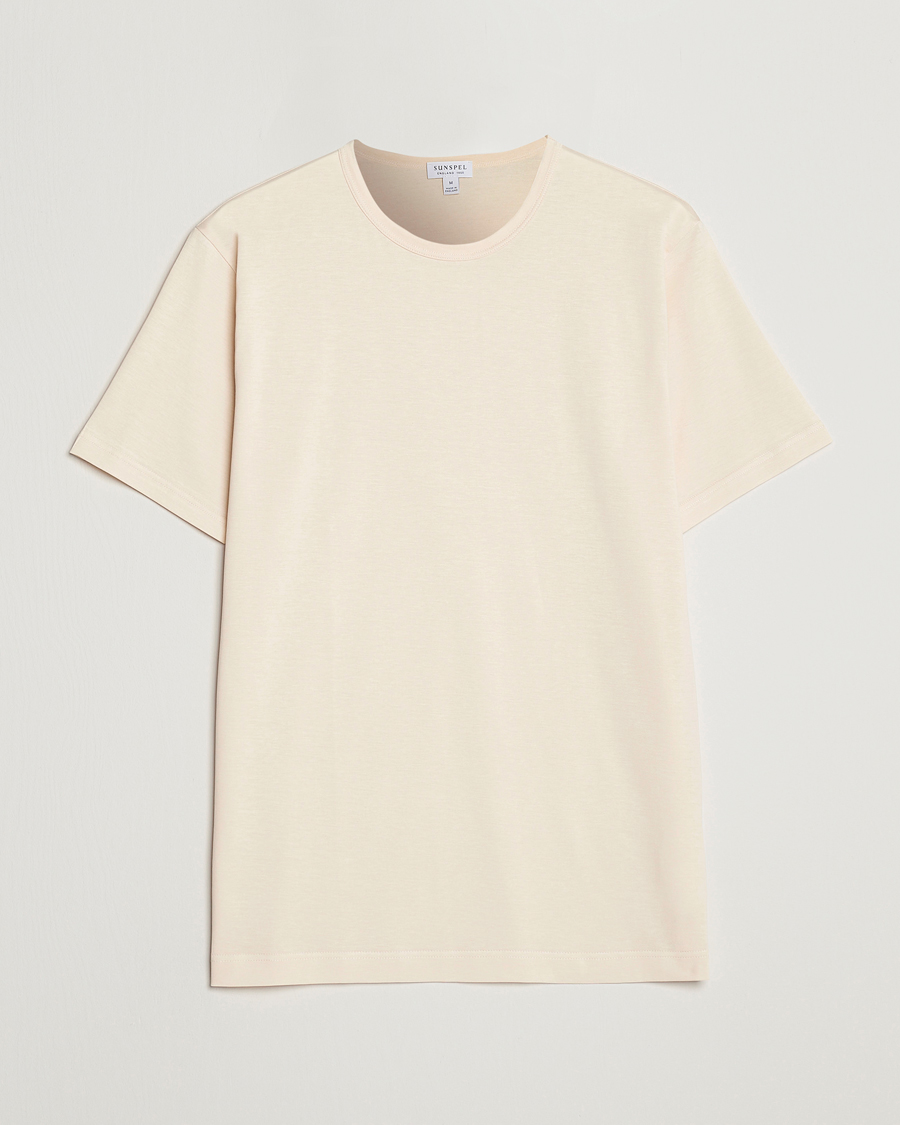 Herren | T-Shirts | Sunspel | Crew Neck Cotton Tee Undyed