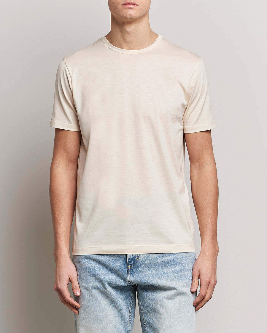 Herren | T-Shirts | Sunspel | Crew Neck Cotton Tee Undyed