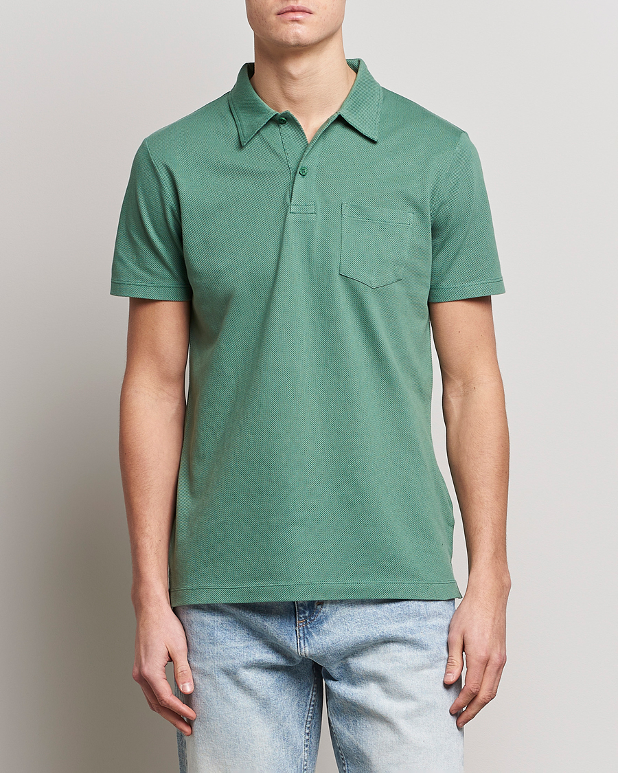 Herren | Poloshirts | Sunspel | Riviera Polo Shirt Thyme