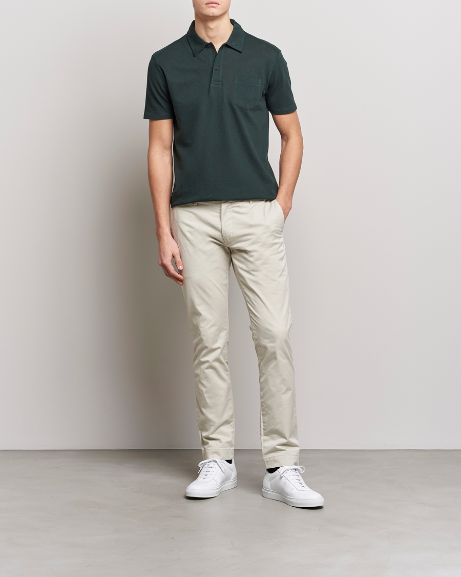 Herren | Poloshirts | Sunspel | Riviera Polo Shirt Seaweed