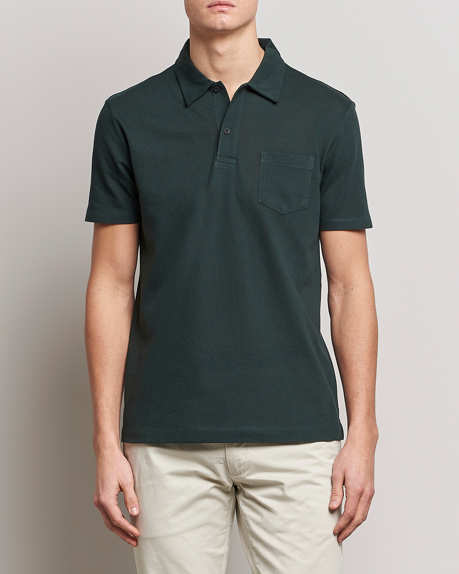 Herren | Poloshirts | Sunspel | Riviera Polo Shirt Seaweed