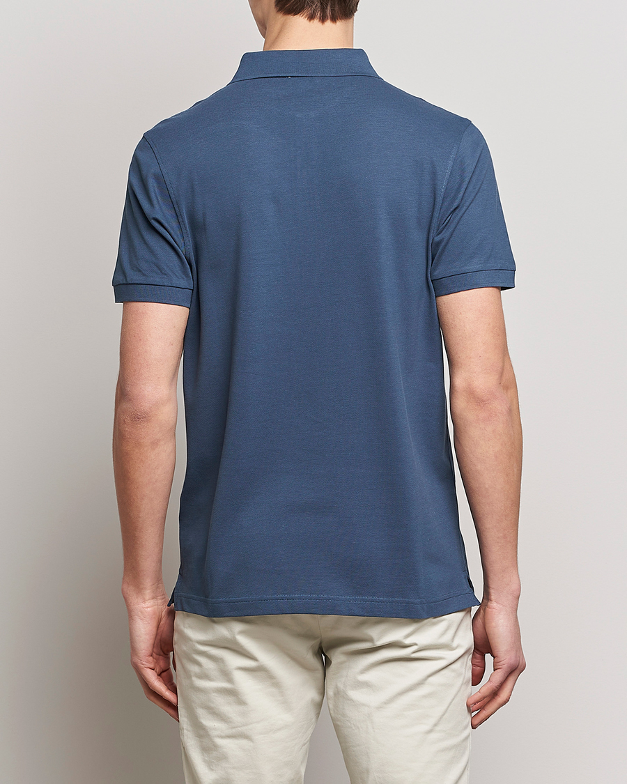 Herren | Poloshirts | Sunspel | Short Sleeve Pique Polo Shale Blue