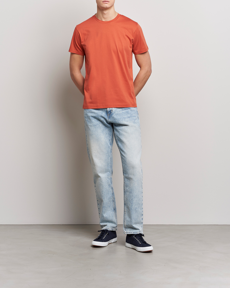 Herren | T-Shirts | Sunspel | Riviera Organic Tee Burnt Sienna