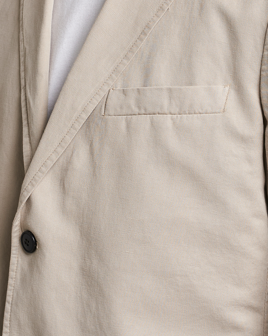 Herren | Sakkos | Sunspel | Unconstructed Cotton/Linen Blazer Light Sand