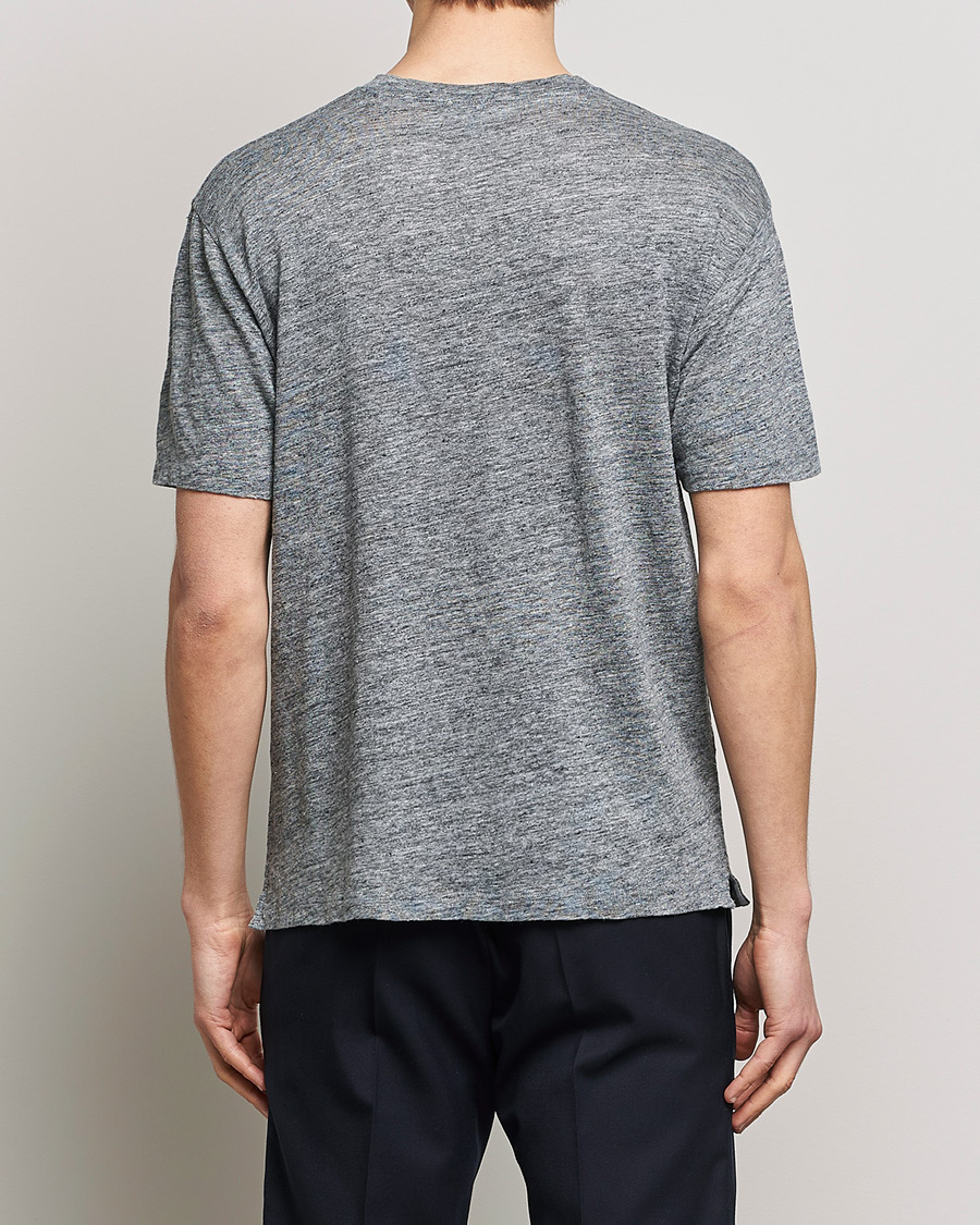 Herren | T-Shirts | Sunspel | Linen T-Shirt Mid Grey Melange