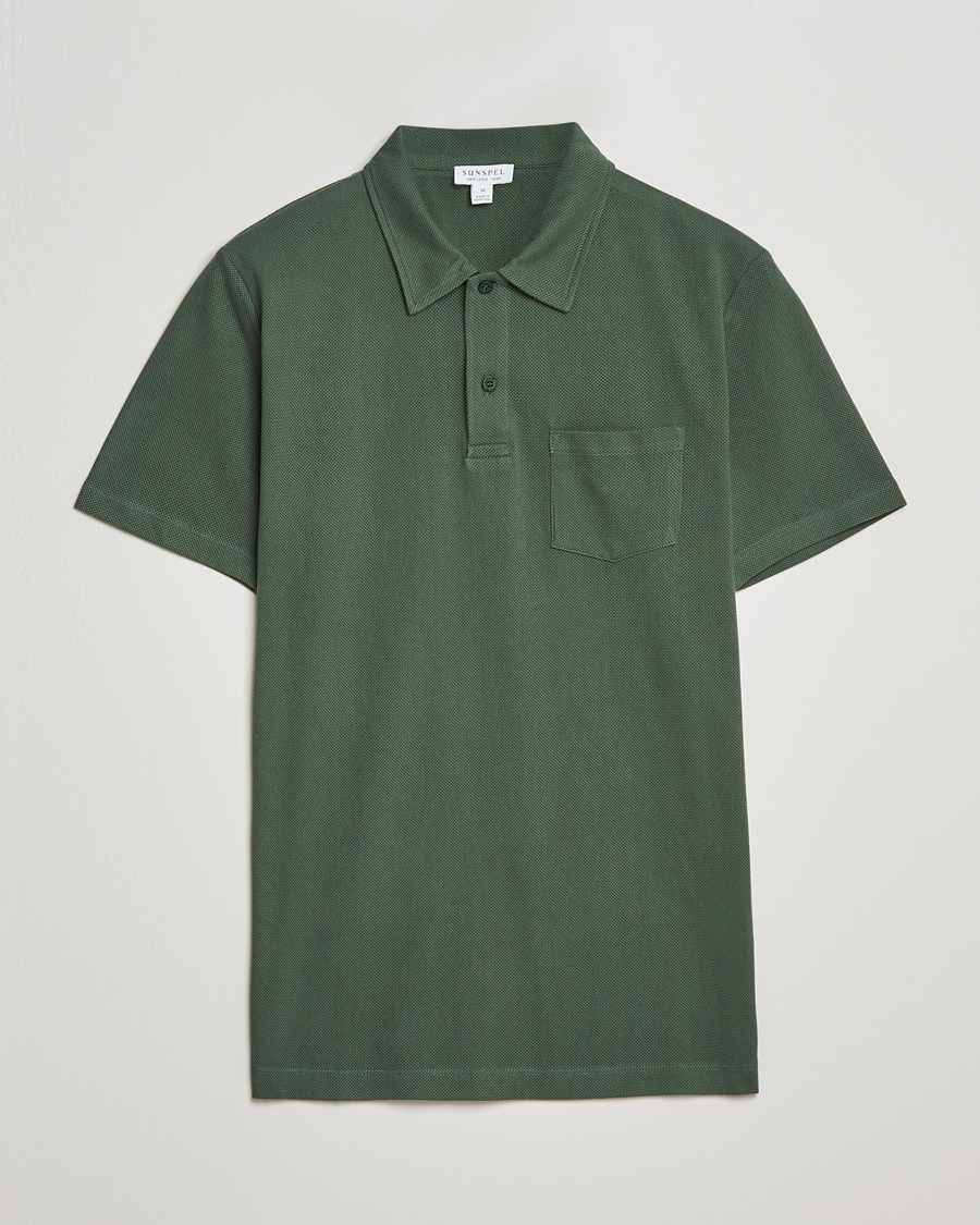 Herren | Poloshirts | Sunspel | Riviera Polo Shirt Dark Green