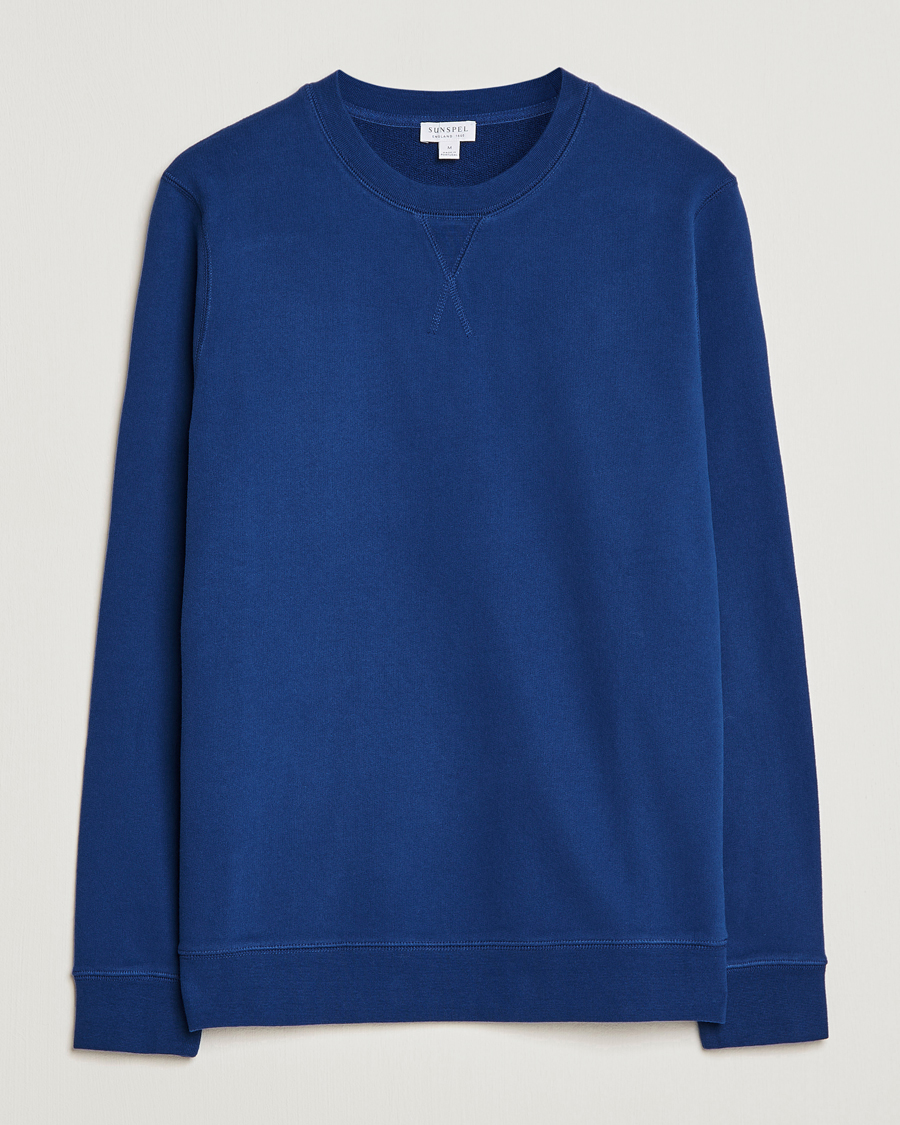 Herren | Pullover | Sunspel | Loopback Sweatshirt Space Blue
