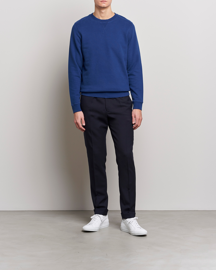 Herren | Pullover | Sunspel | Loopback Sweatshirt Space Blue