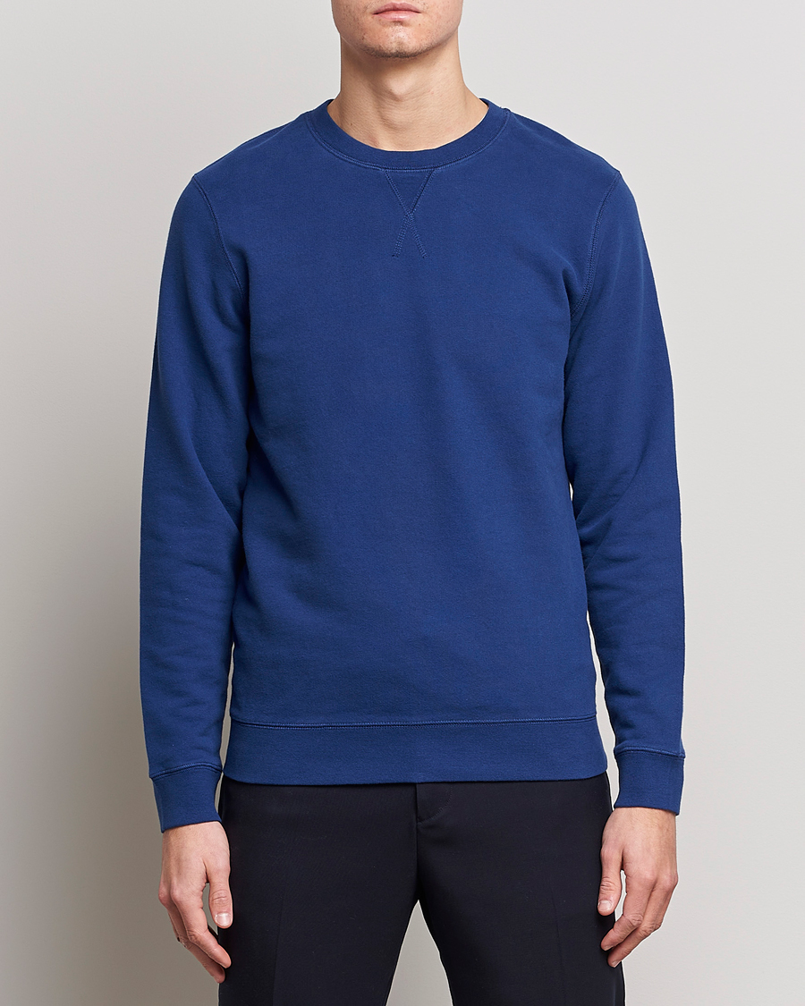 Herren | Pullover | Sunspel | Loopback Sweatshirt Space Blue