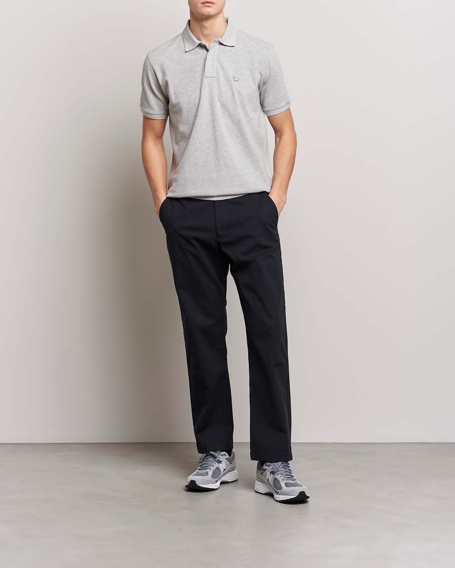 Herren | Poloshirts | Woolrich | Classic American Polo Light Grey Melange