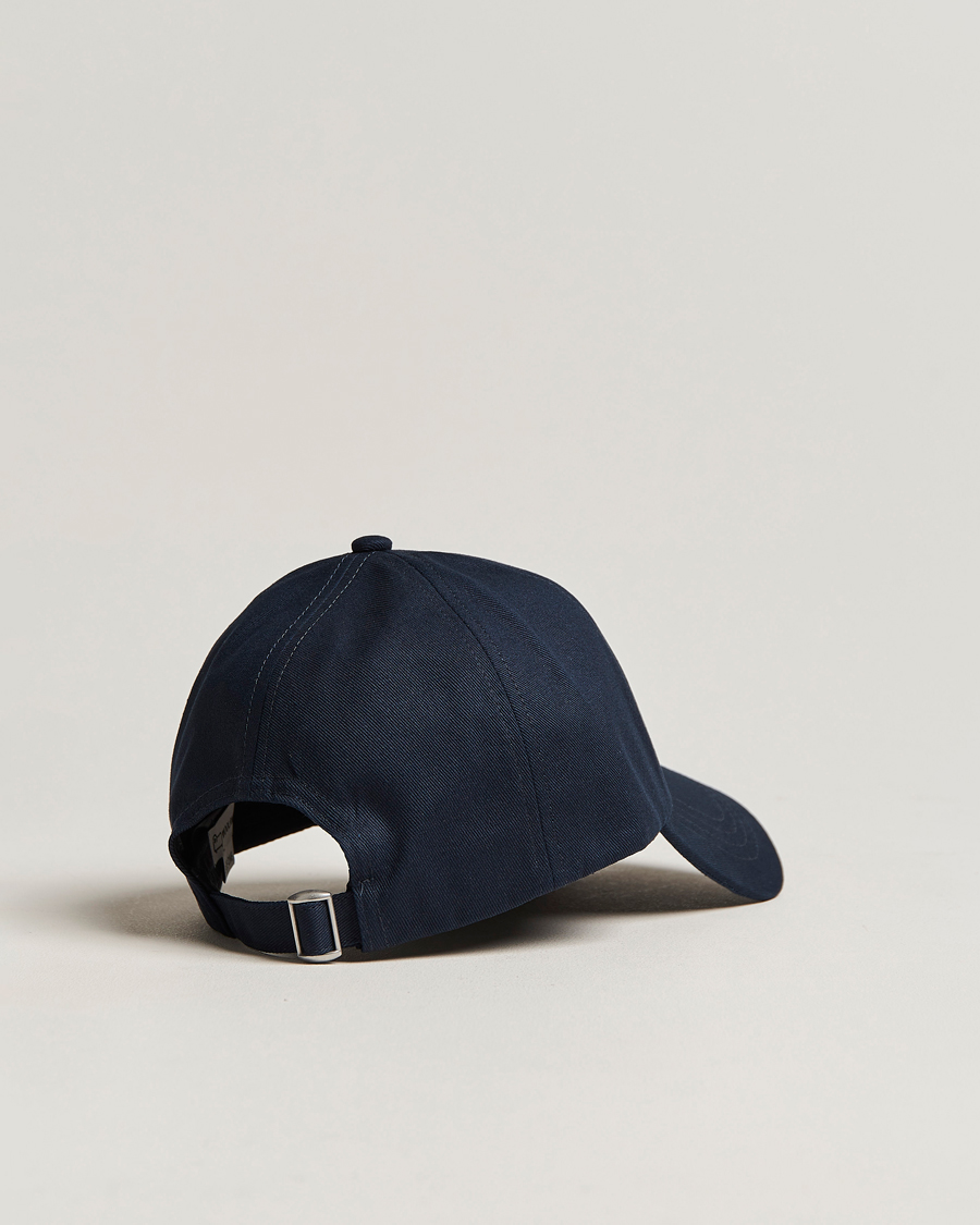 Herren | Woolrich Logo Baseball Cap Melton Blue | Woolrich | Logo Baseball Cap Melton Blue