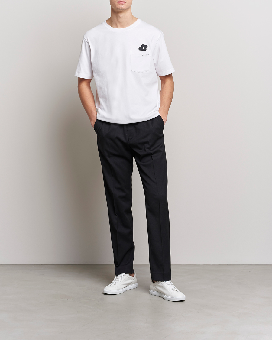 Herren | T-Shirts | Lardini | Fiore Tasca Printet Logo T-Shirt White