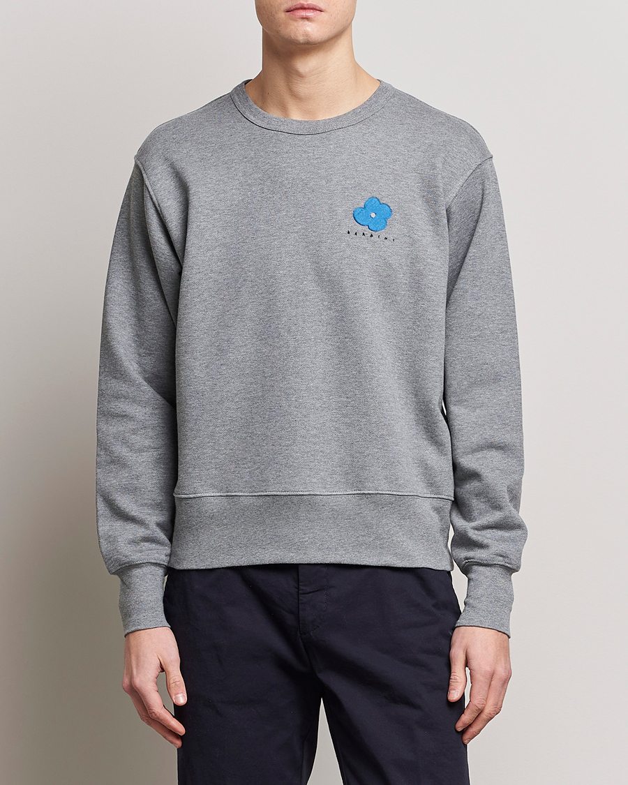 Herren | Pullover | Lardini | Cotton Embroidery Logo Sweatshirt Grey
