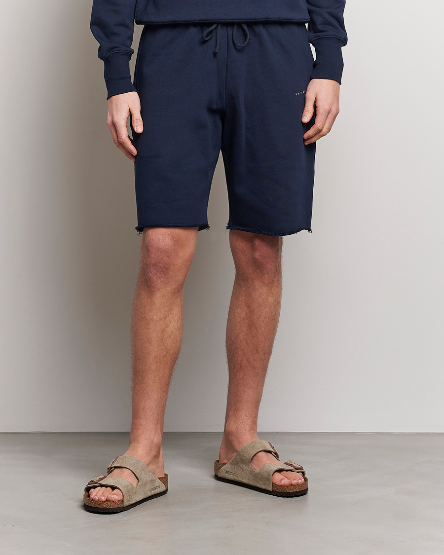 Herren | Shorts | Lardini | Cotton Embroidery Shorts Navy