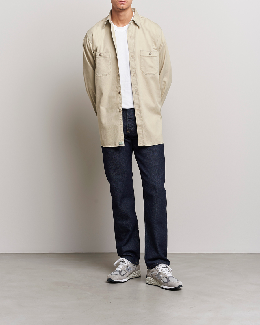 Herren | Hemden | orSlow | Double Pocket Utility Shirt Beige