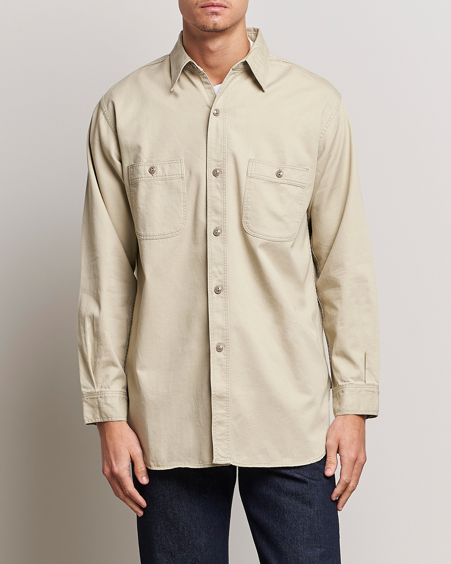 Herren | Hemden | orSlow | Double Pocket Utility Shirt Beige