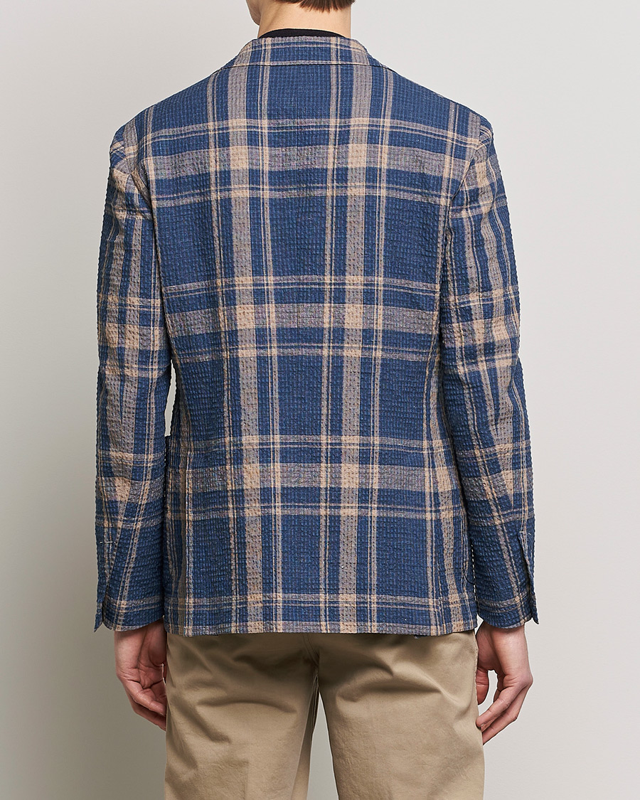 Herren | Sakkos | Lardini | Cotton/Linen Melange Seersucker Blazer Navy