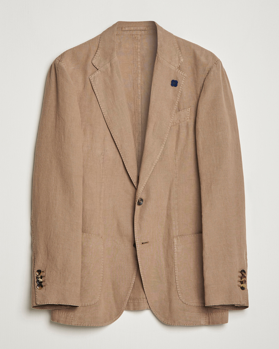Herren | Sakkos | Lardini | Patch Pocket Linen Blazer Beige