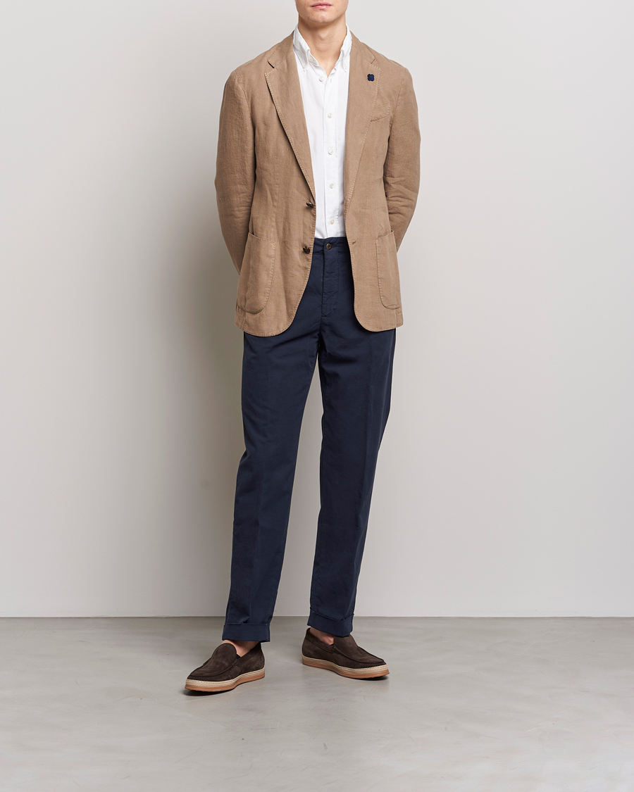Herren | Sakkos | Lardini | Patch Pocket Linen Blazer Beige