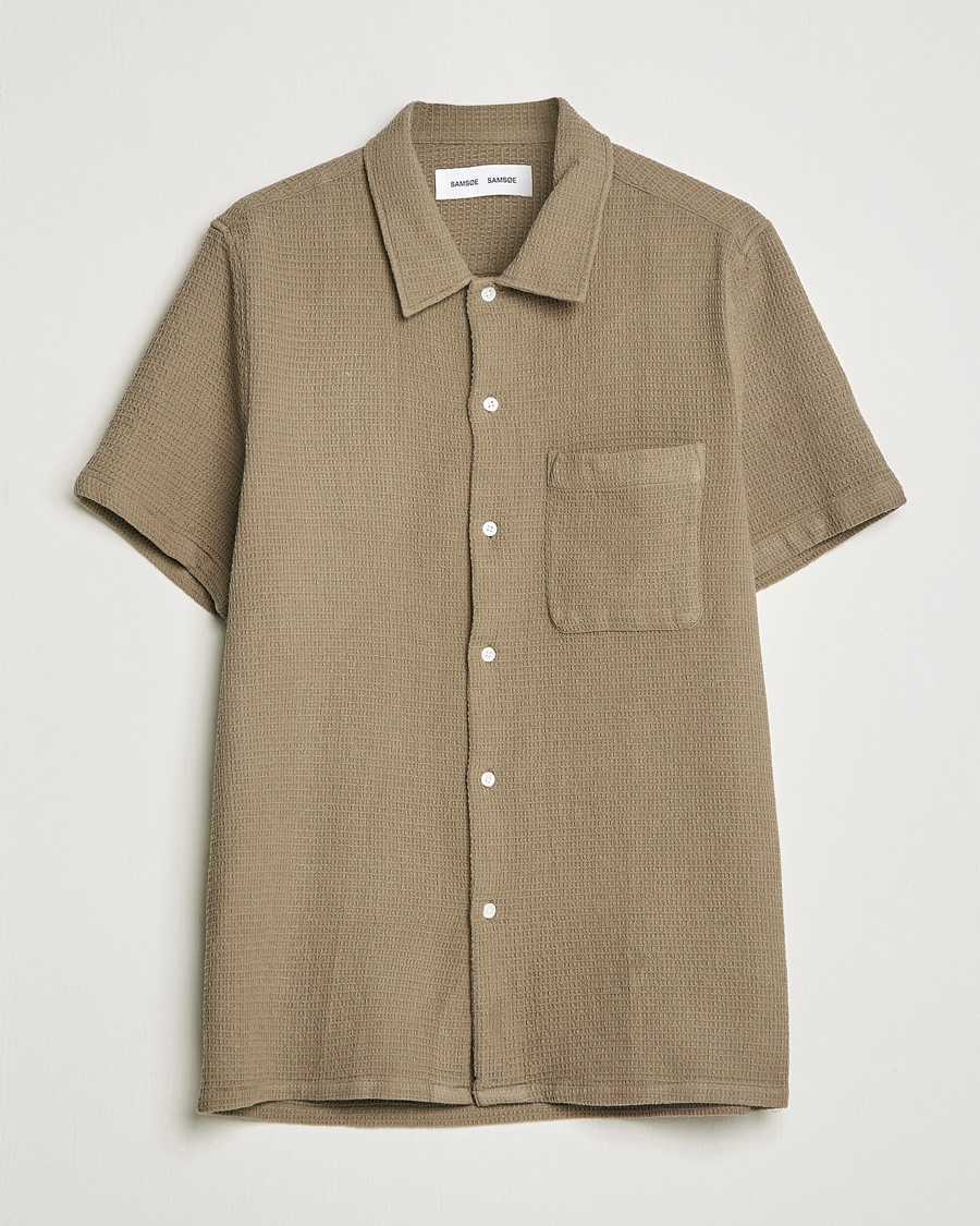 Herren | Hemden | Samsøe Samsøe | Samsøe & Samsøe Avan Organic Cotton Short Sleeve Shirt Brindle