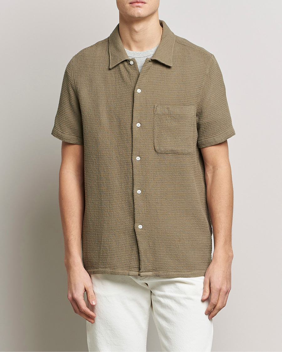 Herren | Hemden | Samsøe Samsøe | Samsøe & Samsøe Avan Organic Cotton Short Sleeve Shirt Brindle