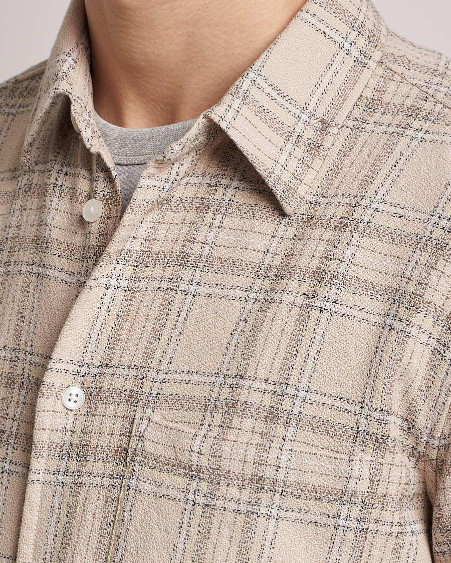 Herren | Hemden | Samsøe Samsøe | Samsøe & Samsøe Liam Organic Cotton Overshirt Oatmeal Check