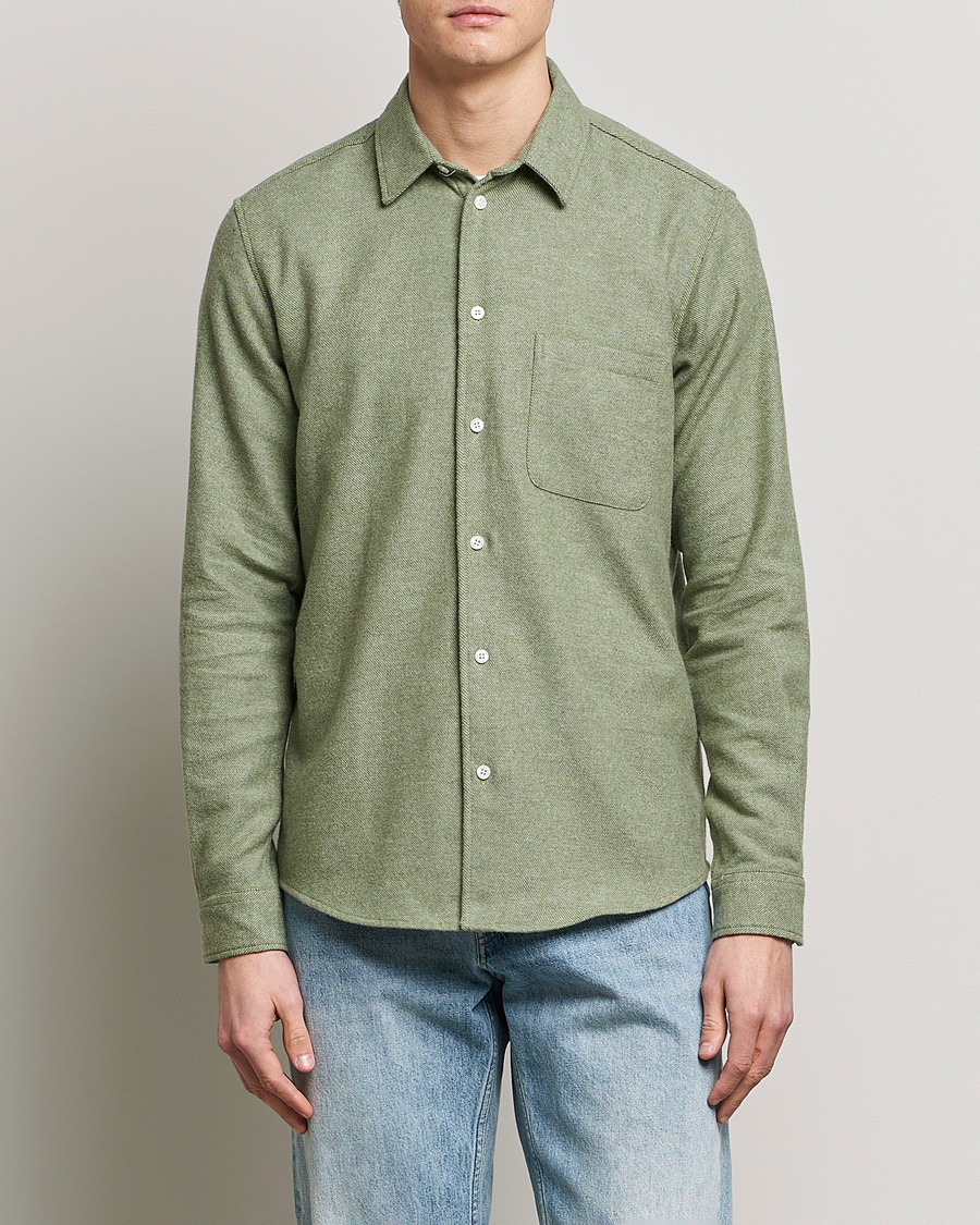 Herren | Hemden | Samsøe Samsøe | Samsøe & Samsøe Liam Organic Cotton Shirt Basil Melange