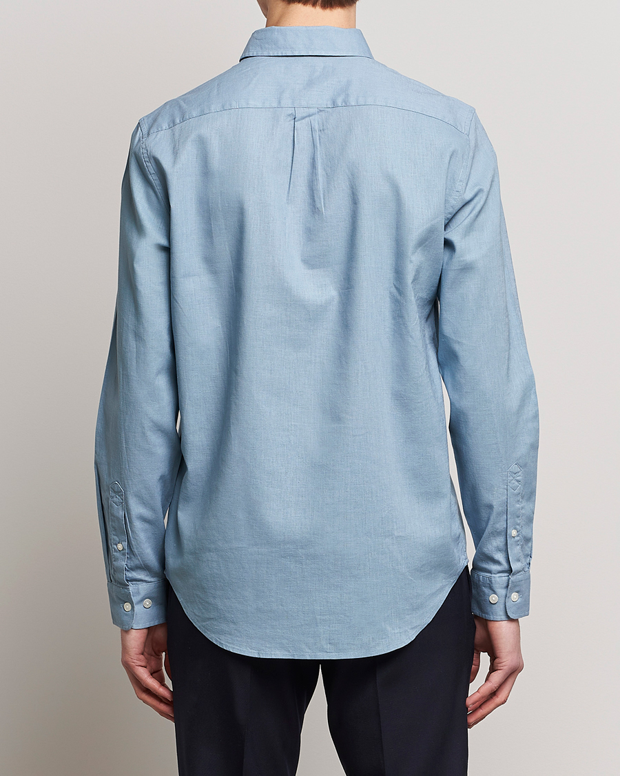 Herren | Hemden | Samsøe Samsøe | Samsøe & Samsøe Liam Linen Cotton Shirt Ashley Blue