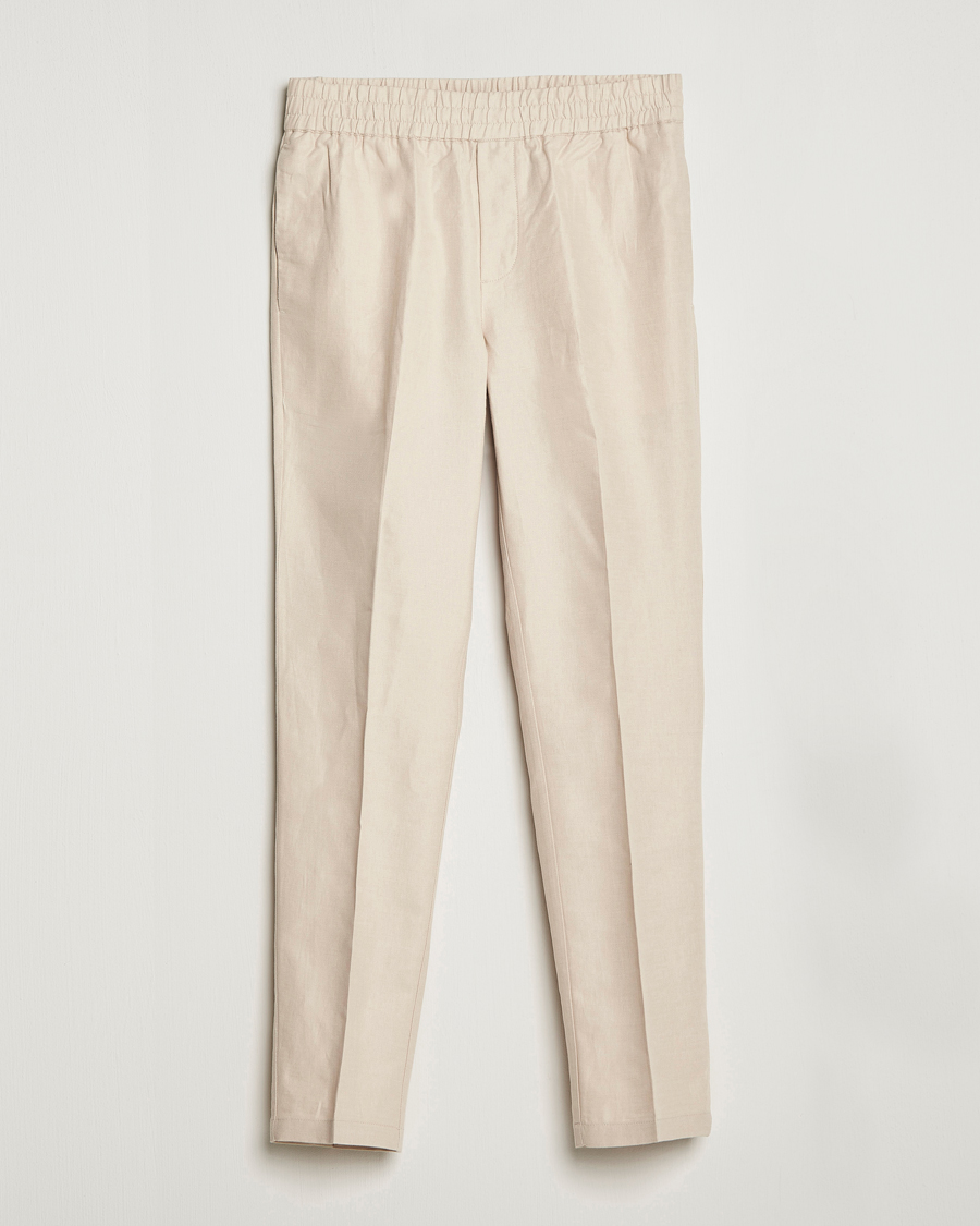 Herren | Hosen | Samsøe Samsøe | Samsøe & Samsøe Smithy Linen Cotton Trousers Oatmeal