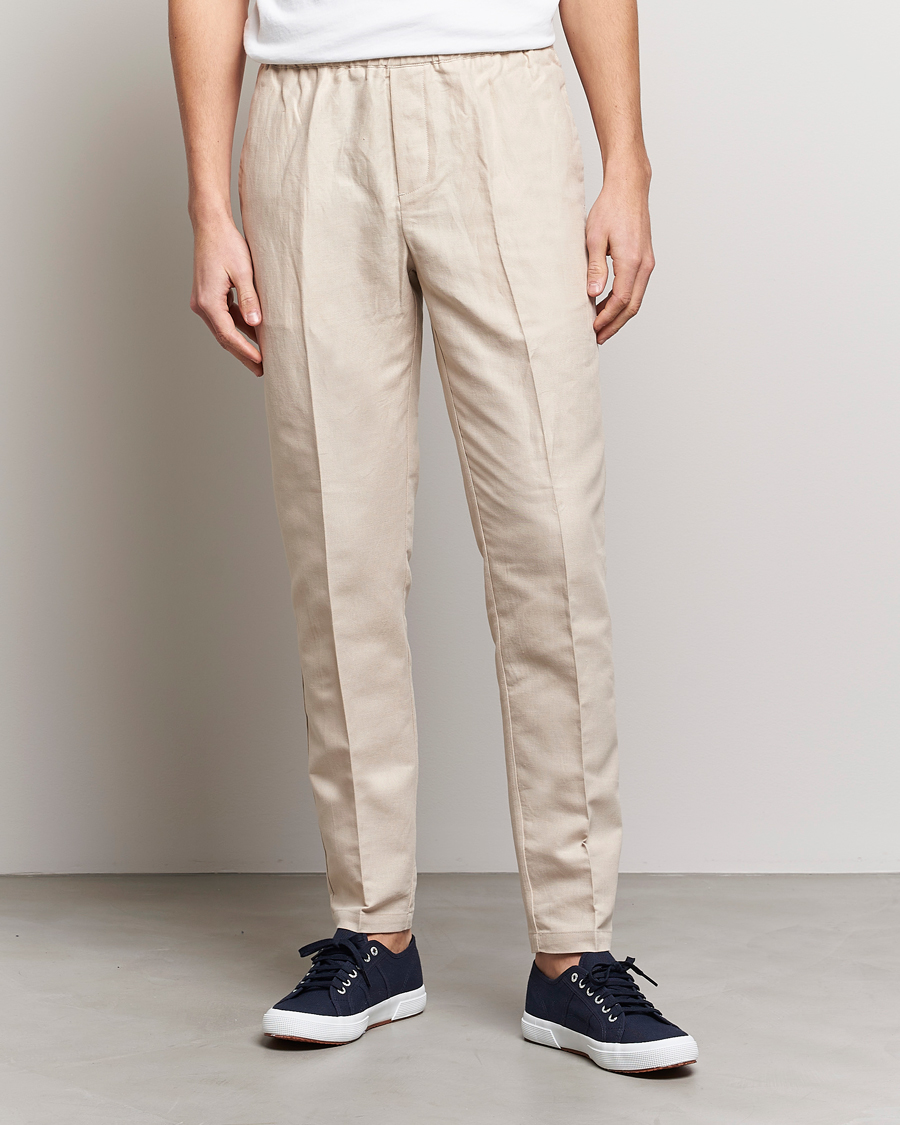 Herren | Hosen | Samsøe Samsøe | Samsøe & Samsøe Smithy Linen Cotton Trousers Oatmeal