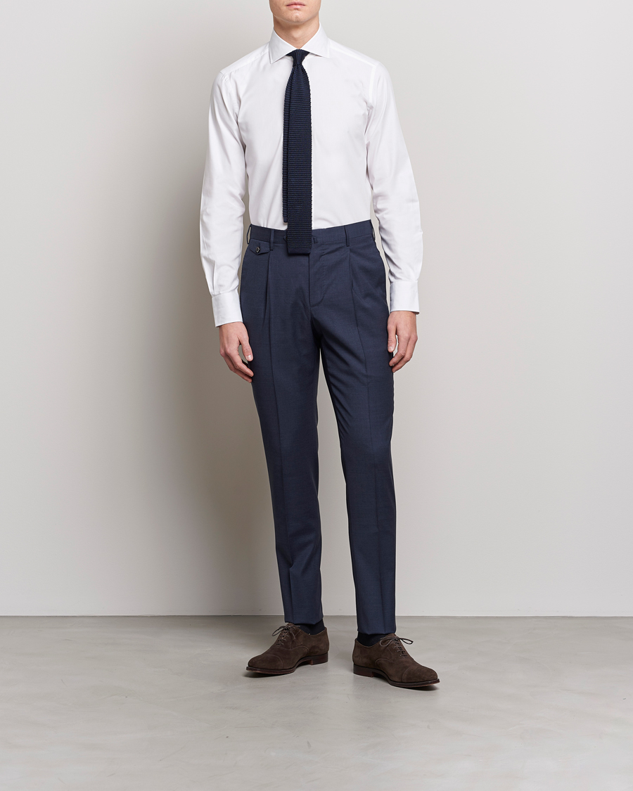 Herren | Hemden | 100Hands | Gold Line Cotton Twill Cut Away Shirt White