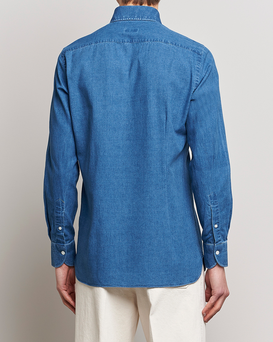 Herren | Hemden | 100Hands | Japanese Denim Bata Wash Shirt Blue