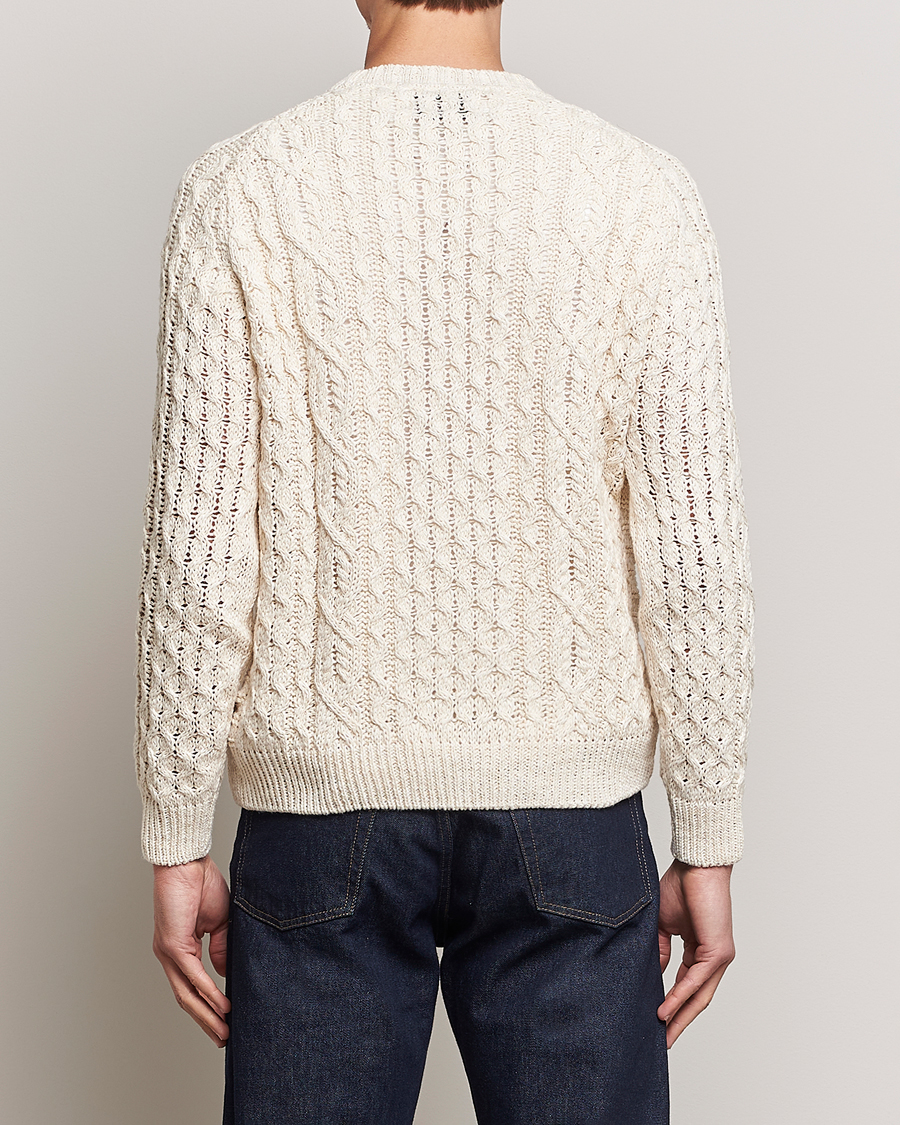Herren | Pullover | Peregrine | Linen Arran Jumper Cream