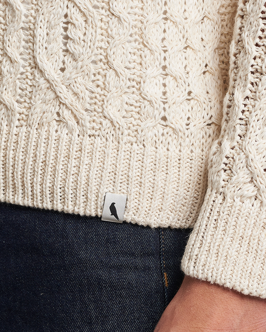 Herren | Pullover | Peregrine | Linen Arran Jumper Cream